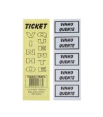 Bloco Fichas para Vinho Quente c/500 tickets - 01 unidade 